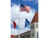 20' Heavy Nautical Single Mast Flagpole - Yardarm